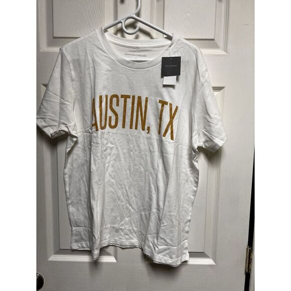 NWT Grayson Threads Womens T Shirt Austin Tx Short Sleeve White‎ New 1X 0159 - Picture 1 of 6